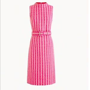 NWT J. Crew pink tweed sheath dress